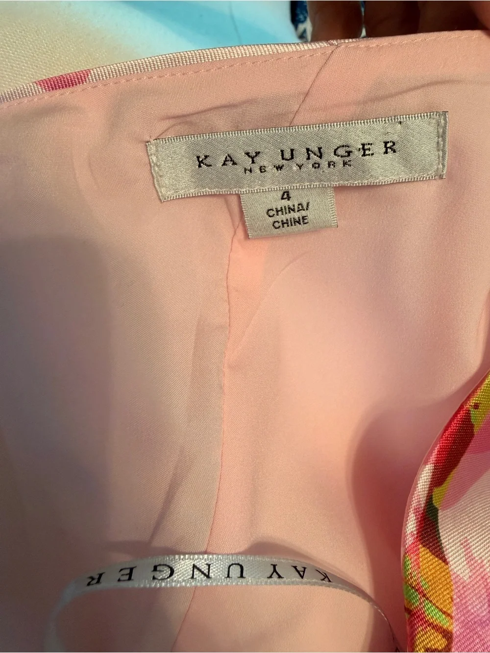 Kay Unger Fleur Azalea-Printed Walk-Thru Jumpsuit - Picture 5 of 8